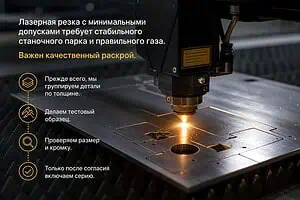 Точная лазерная резка тонкого листа по чертежам, минимальный припуск Точная лазерная резка тонкого листа по чертежам, минимальный припуск