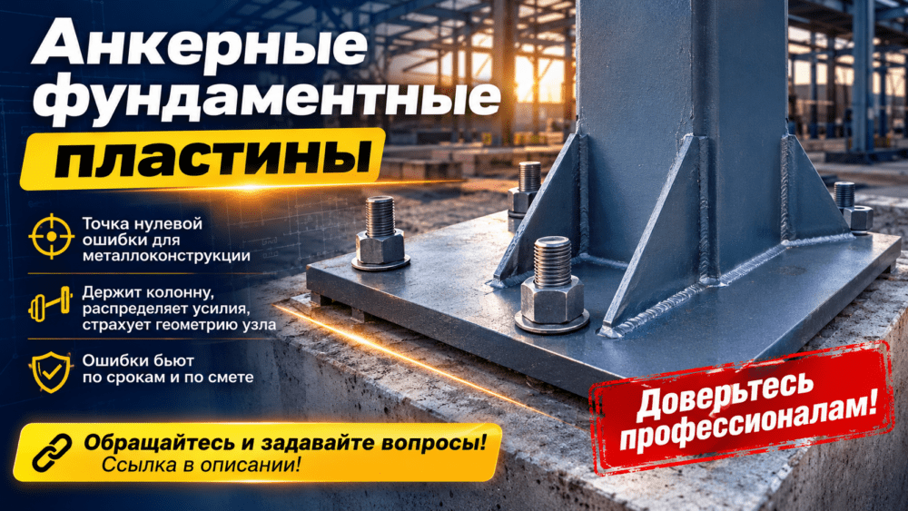Анкерные пластины для фундамента в наличии и под заказ