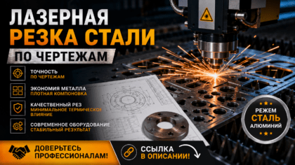 Лазерная резка стали по чертежам — точное изготовление деталей на станке ЧПУ