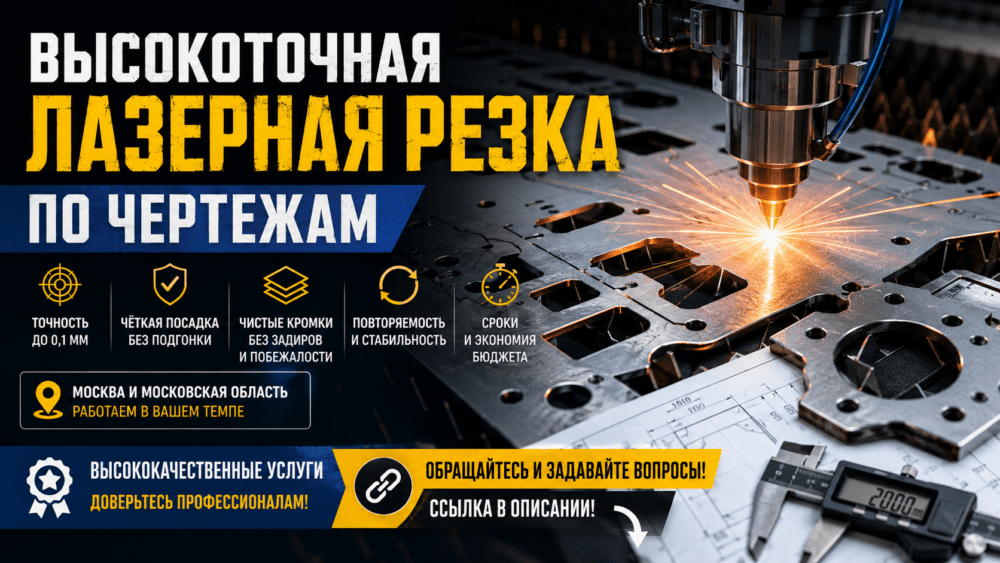 Заказать лазерную резку в Москве с доставкой и контролем геометрии